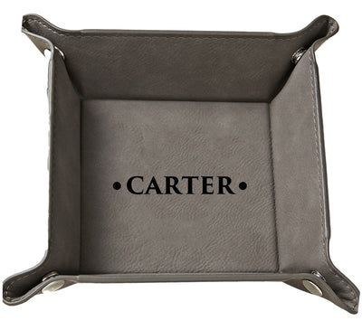 Personalized Gray Snap Up Tray