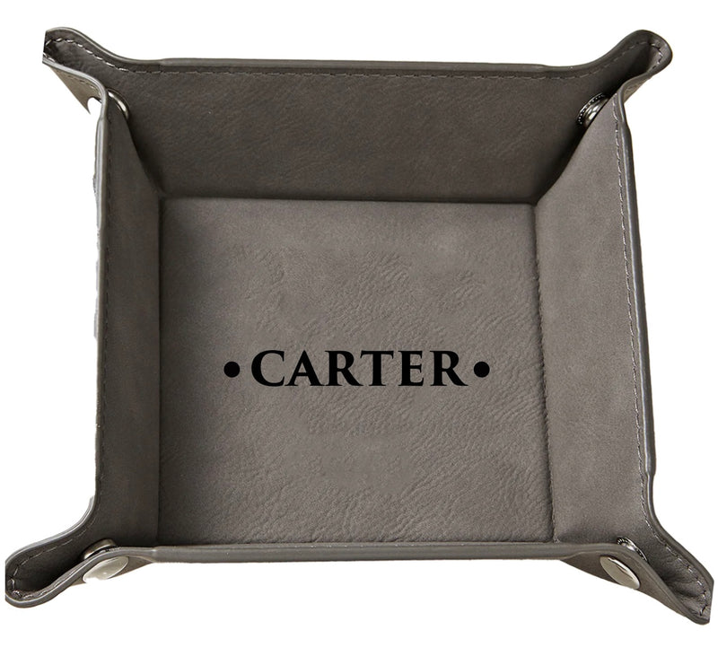 Personalized Gray Snap Up Tray