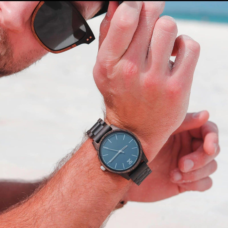 Atlantic Dark Sandalwood w/ Blue Face Watch