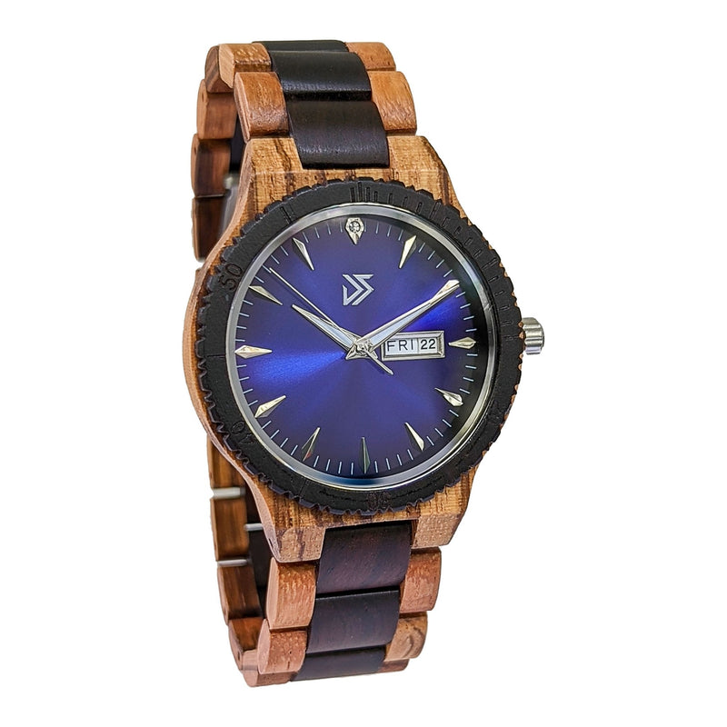 Personalized Justo Wooden Watch | Zebra Black