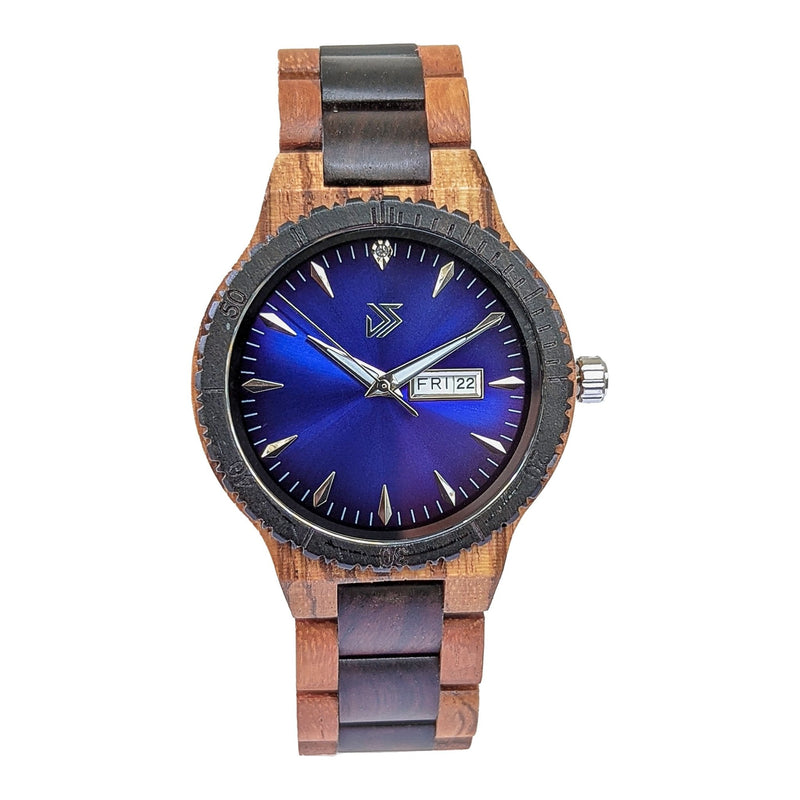 Personalized Justo Wooden Watch | Zebra Black
