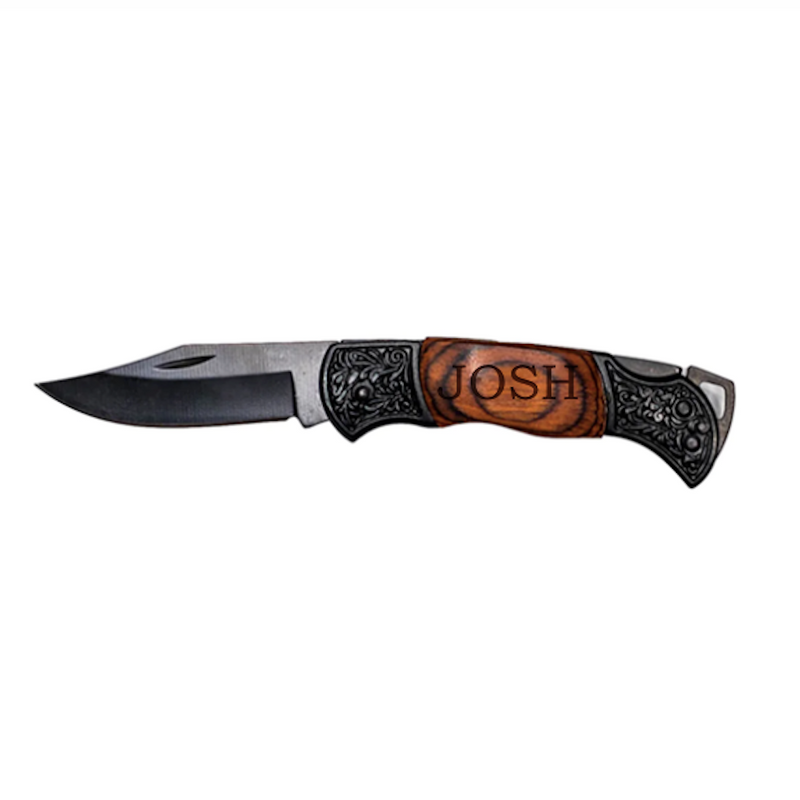 Personalized Small Pakkawood Handle Knife
