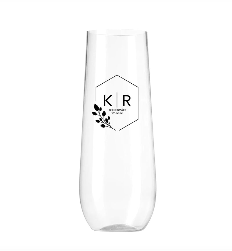 Personalized Bridesmaid Champagne Glasses