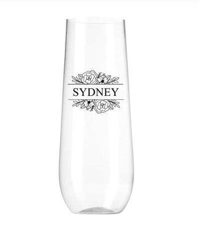 Personalized Bridesmaid Champagne Glasses