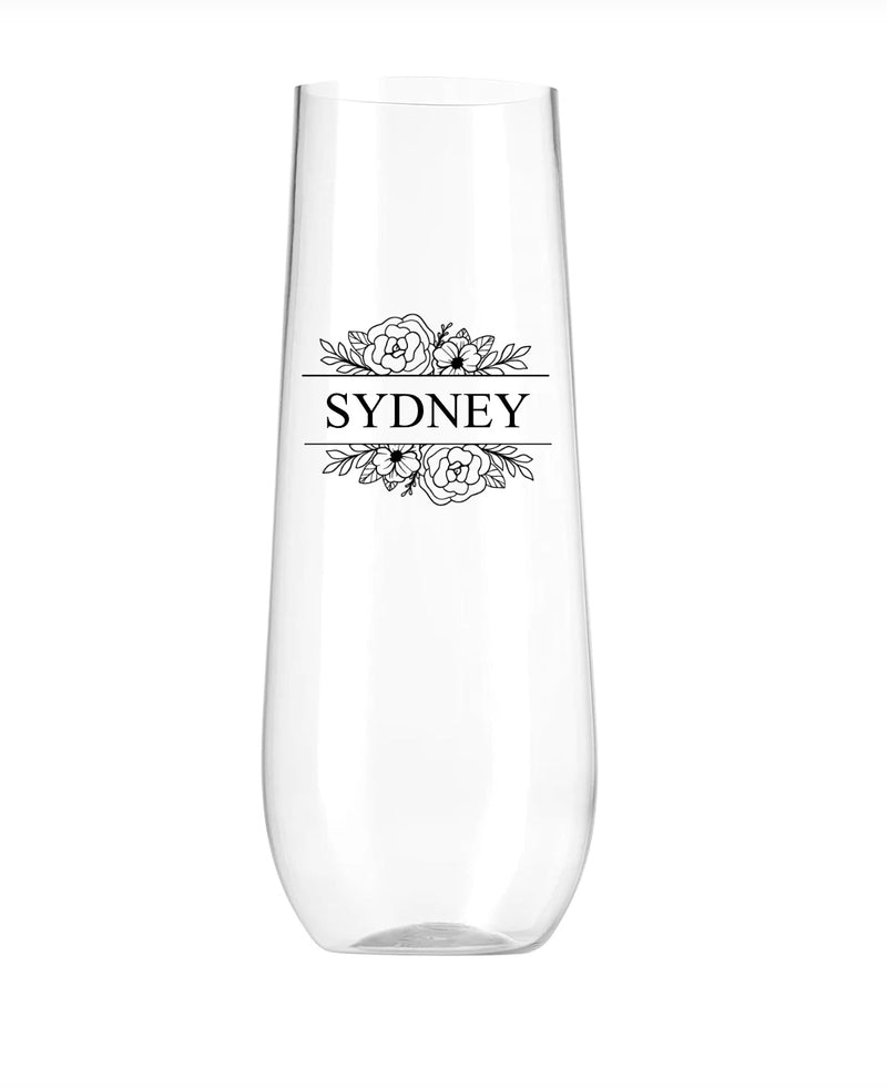 Personalized Bridesmaid Champagne Glasses
