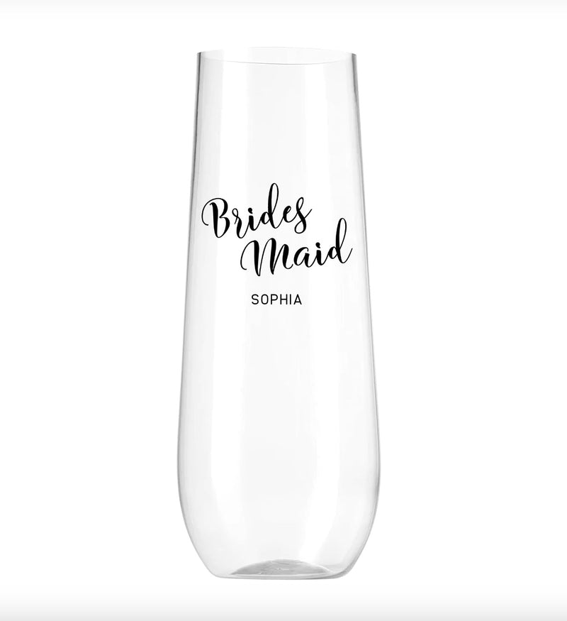 Personalized Bridesmaid Champagne Glasses