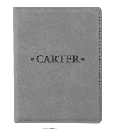 Gray Personalized Passport Holder