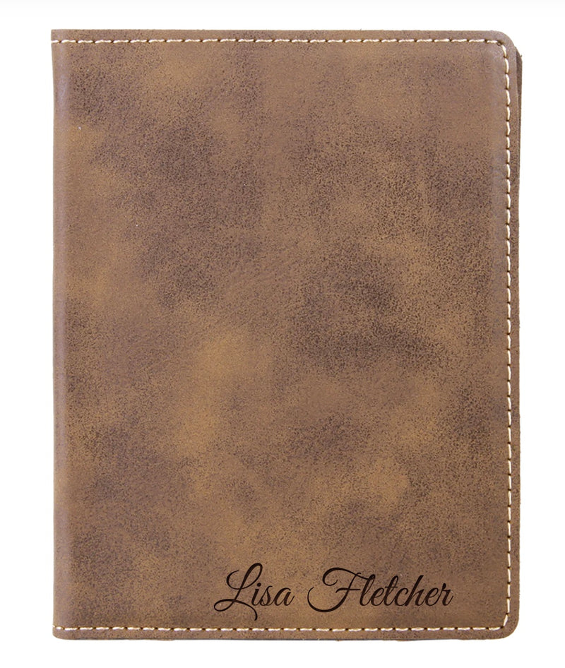 Rustic Personalized Passport Holder