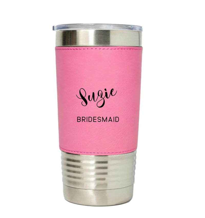 Personalized Pink 20 oz. Travel Tumbler