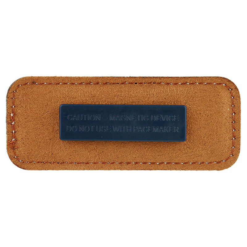 Personalized Vegan Leather Badge with Magnet