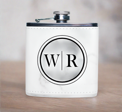 Personalized Bridesmaids Leather Wrapped Flasks