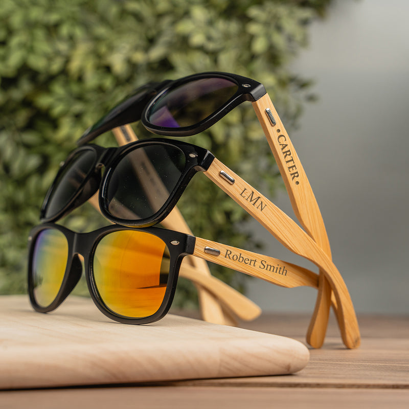Personalized Wood Sunglasses GroomsShop