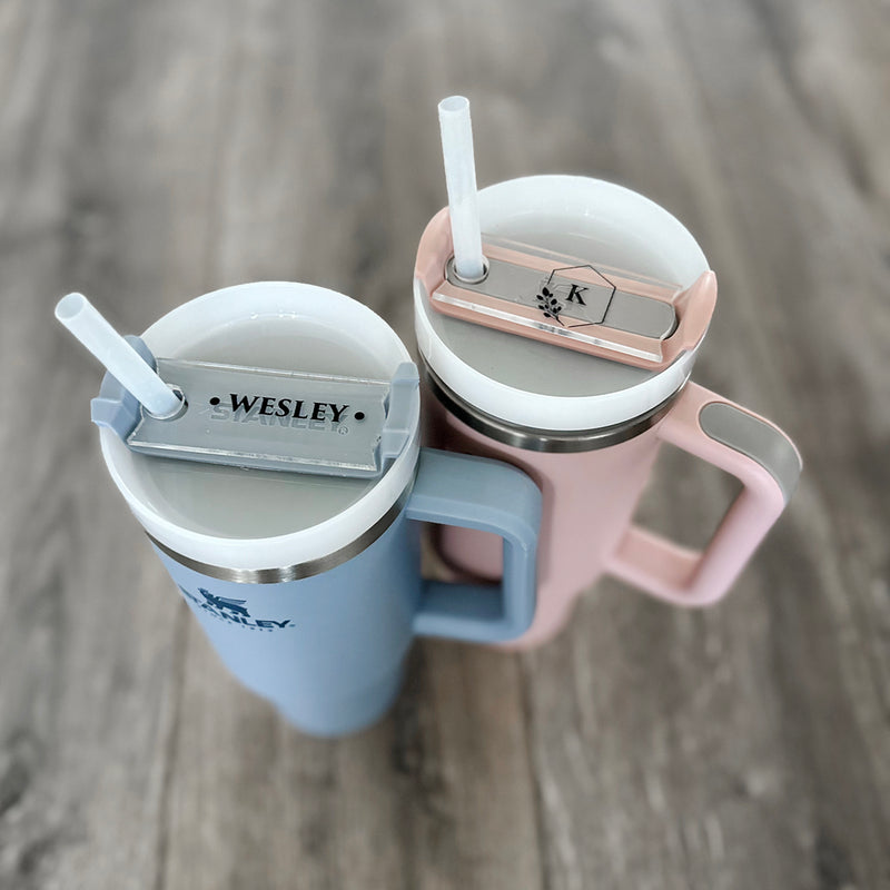 Personalized Acrylic Top Piece for Stanley Tumbler