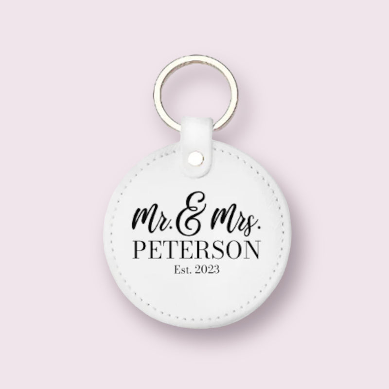 Personalized Circle Leather Tag