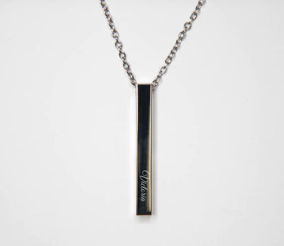 Personalized Vertical Bar Necklaces