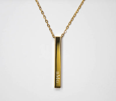 Personalized Vertical Bar Necklaces