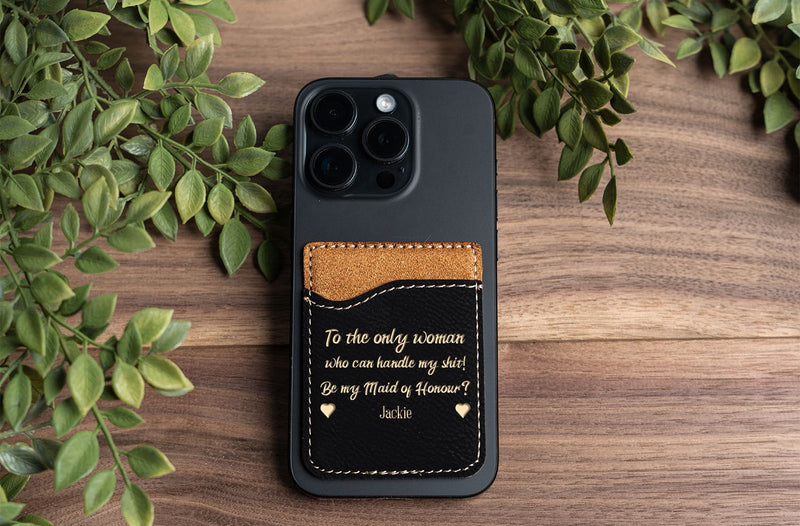 Personalized Bridesmaids Proposal Leather Phone Wallets