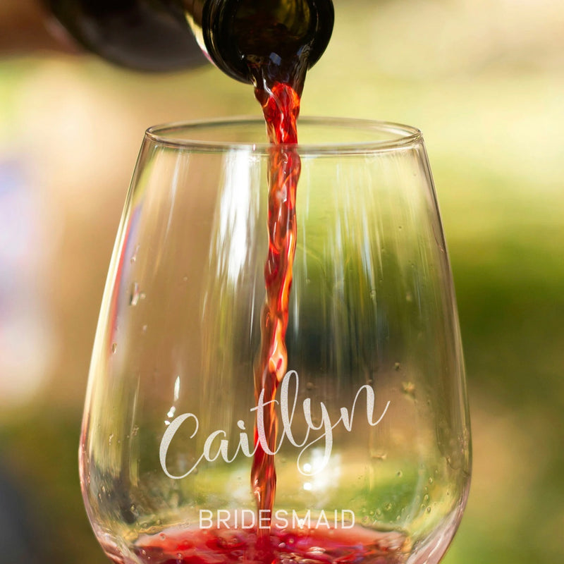 Personalized Stemless Wine Glass