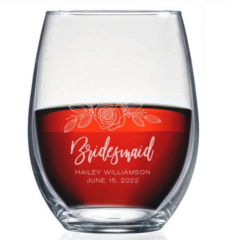 Personalized Stemless Wine Glass
