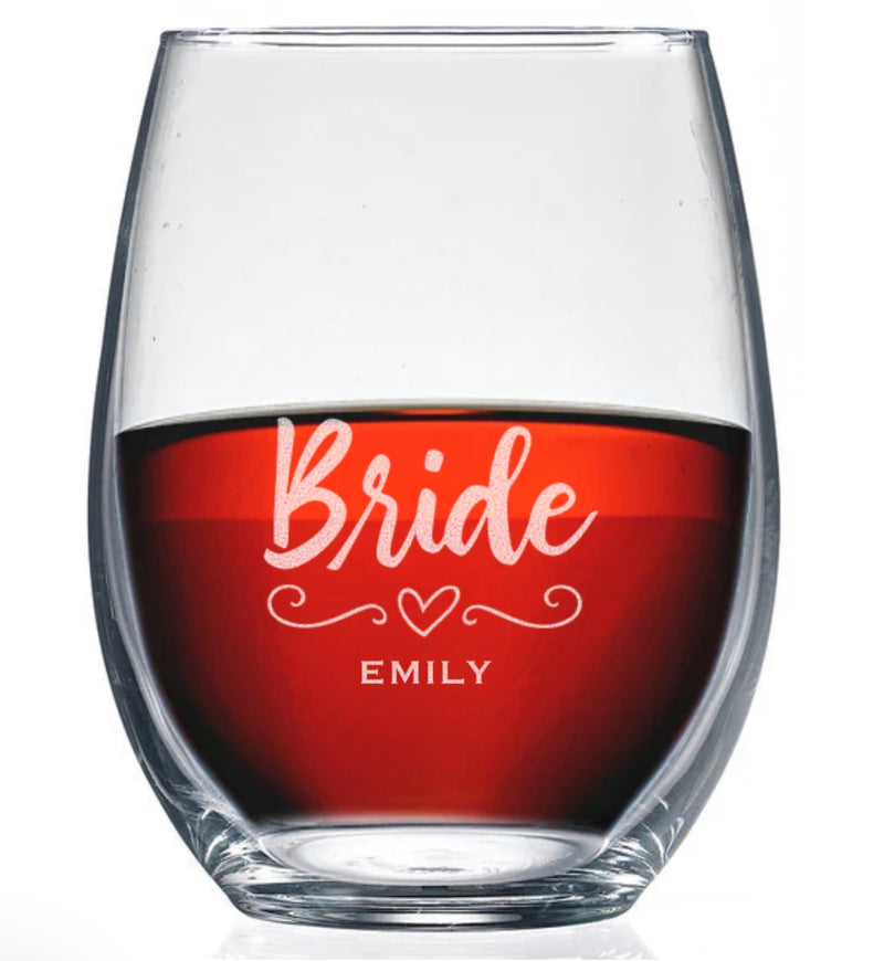 Personalized Stemless Wine Glass