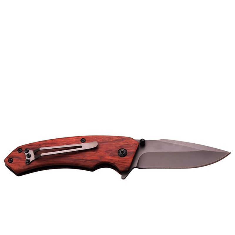 Personalized Pakkawood Handle Stainless Steel Spring Assisted Pocket Knife