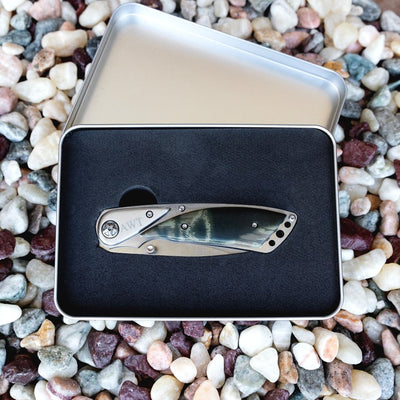 Personalized Camouflage Lock Back Pocket Knives - Set of 5