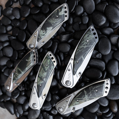 Personalized Camouflage Lock Back Pocket Knife