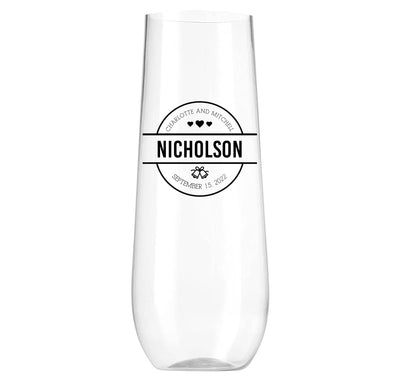 Personalized Wedding Champagne Glasses