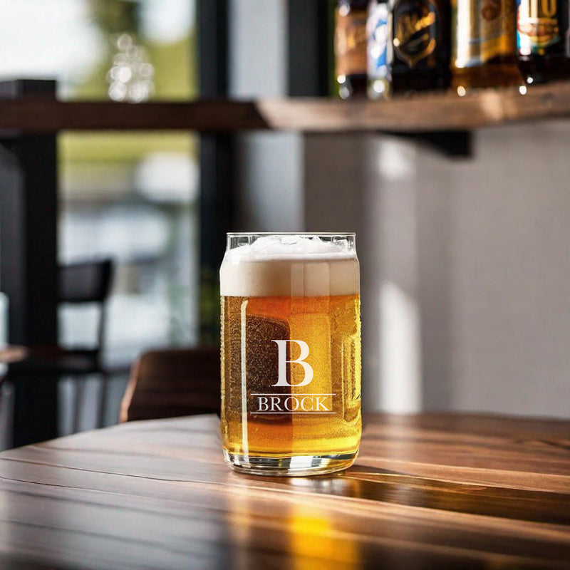 Personalized Glass Beer Cups
