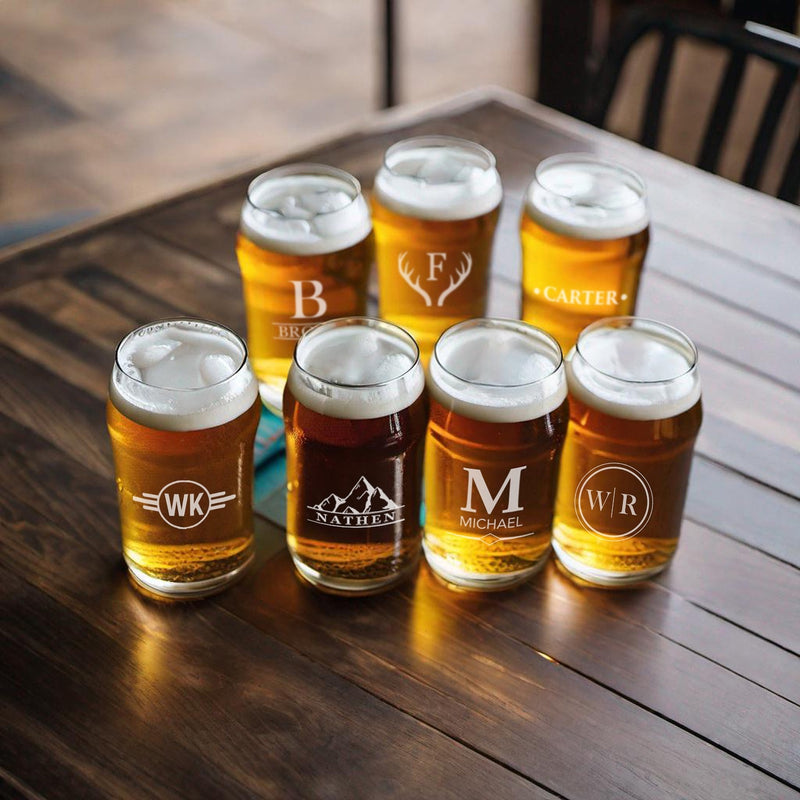 Personalized Glass Beer Cups