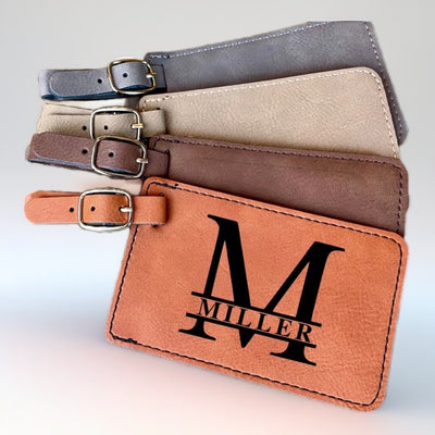Personalized Groomsmen Leather Luggage Tags