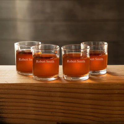 Groomsmen Gift Set of 5 Lowball Whiskey Glasses