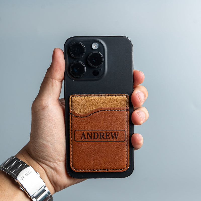 Personalized Groomsmen Leather Phone Wallets
