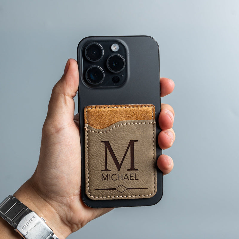 Personalized Groomsmen Leather Phone Wallets