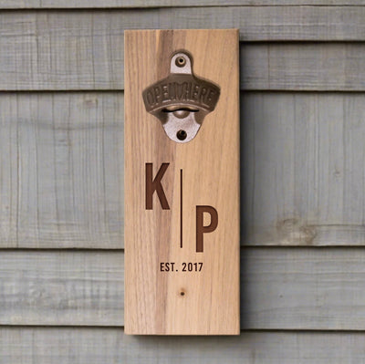 Personalized Wall-mounted Wooden Bottle Opener