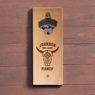 Personalized Wall-mounted Wooden Bottle Opener