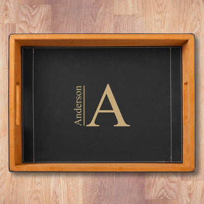 Personalized Serving Tray - Black