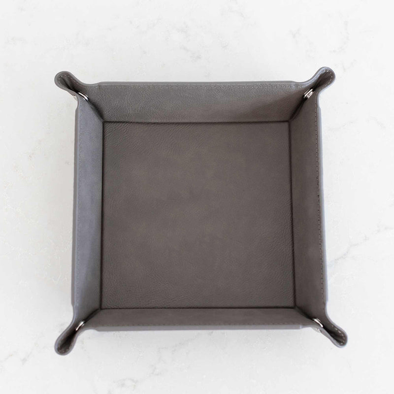 Personalized Gray Snap Up Tray
