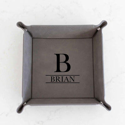 Personalized Gray Snap Up Tray