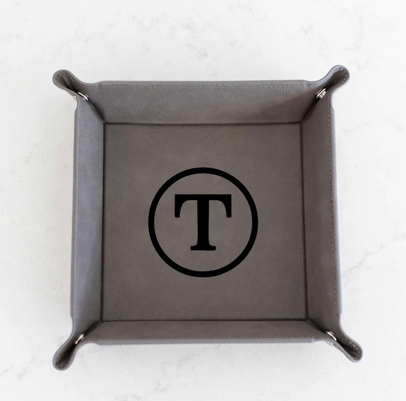 Personalized Gray Snap Up Tray