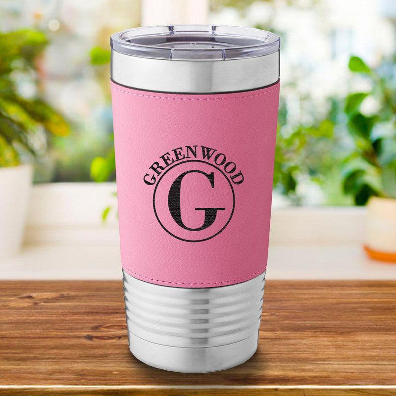 Personalized Pink 20 oz. Travel Tumbler