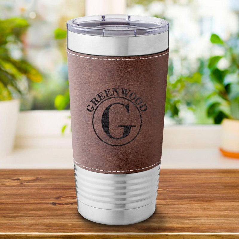 Personalized Rustic 20 oz. Travel Tumbler
