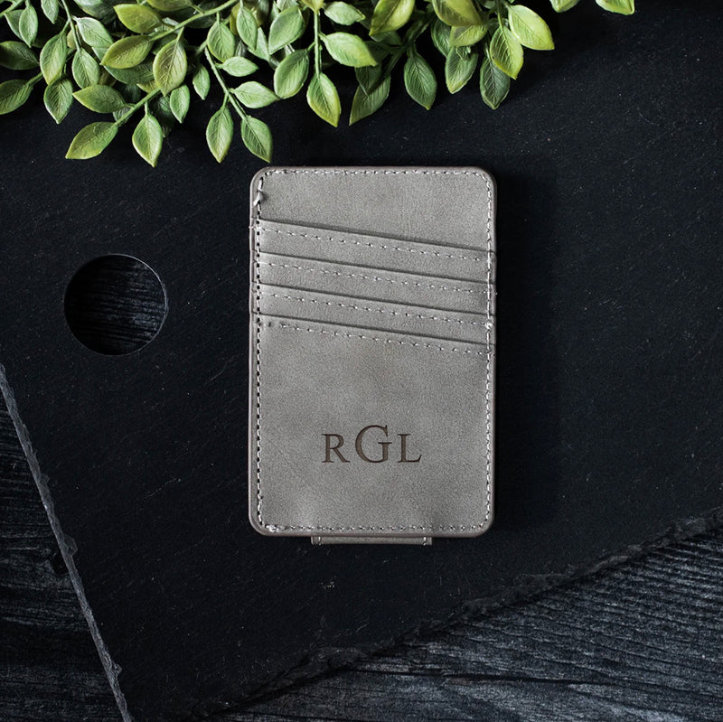 Personalized Leather Magnetic Money Clip
