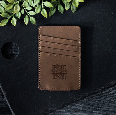 Personalized Leather Magnetic Money Clip