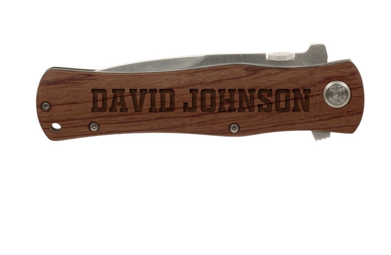 Personalized Wood Handle Pocket Knife