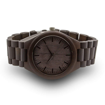 Personalized Grande Wooden Watch | Black