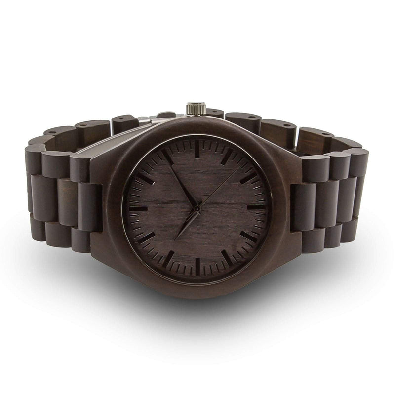 Personalized Grande Wooden Watch | Black