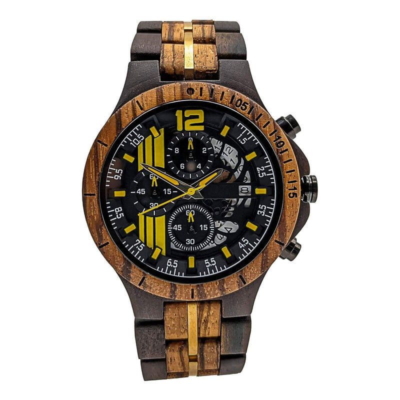 Personalized Tinto Wooden Watch | Black Zebra