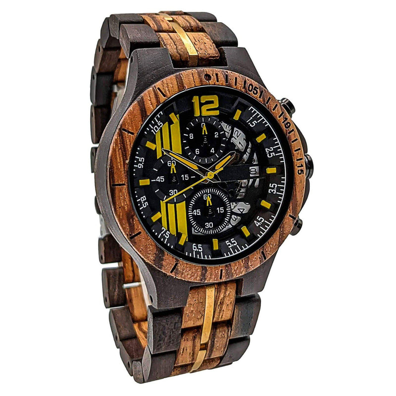Personalized Tinto Wooden Watch | Black Zebra