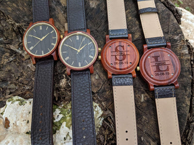 Personalized Arce Wooden Watch | Red